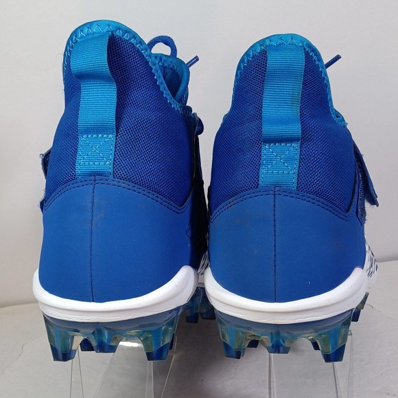 Nike Alpha Menace Pro 2 Mid Shoes Men's 12 Blue Football Cleats AQ3209-108 - Picture 10 of 12
